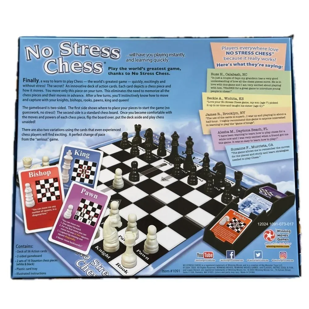 No Stress Chess Kids Children’s Screen-free Learning Games. Chess Teaching Game.